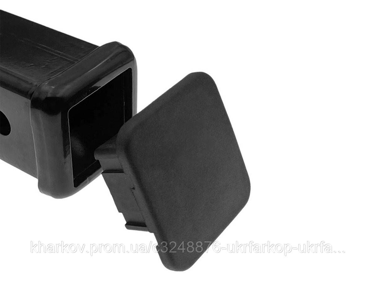 Заглушка фаркопа, заглушка на американський фаркоп, заглушка фаркопа квадрат, заглушка під квадрат 50 на 50 мм, фото 1