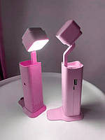Настольная лампа фонарь Power Bank XANES . Розовый