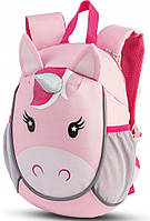 Легкий детский рюкзак для девочки из полиэстера с единорогом 5L Topmove Kinder-Rucksack розовый