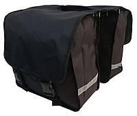 Велосипедна сумка на багажник, багажна велосумка з поліестеру Сrivit чорна