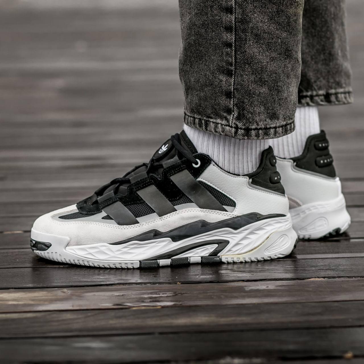 Кросівки Adidas Niteball White Black | Сучасний стиль і комфорт, розміри 36–45 (унісекс)