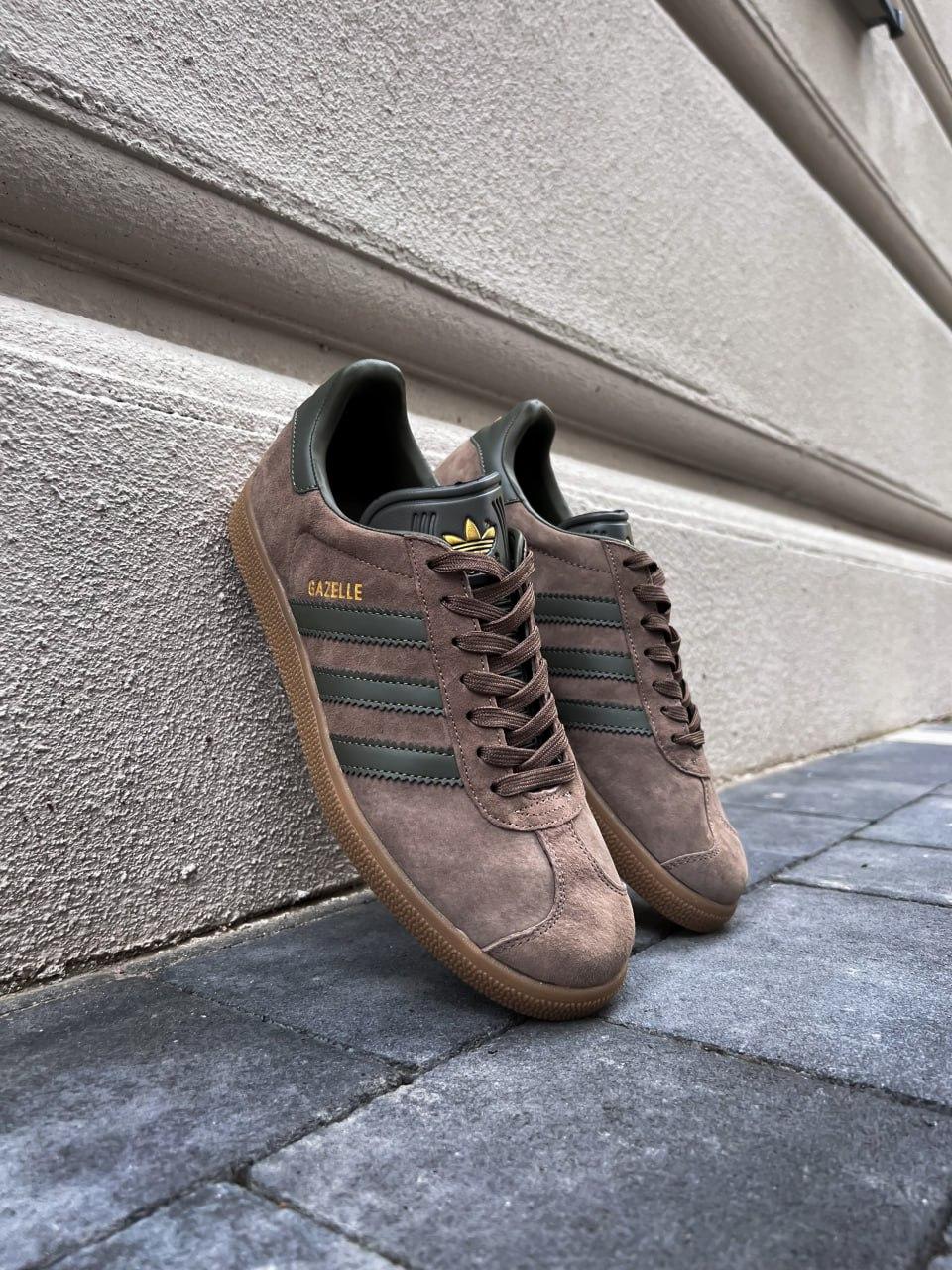 Чоловічі Кросівки Adidas Gazelle Brown Black / Адідас Газелі