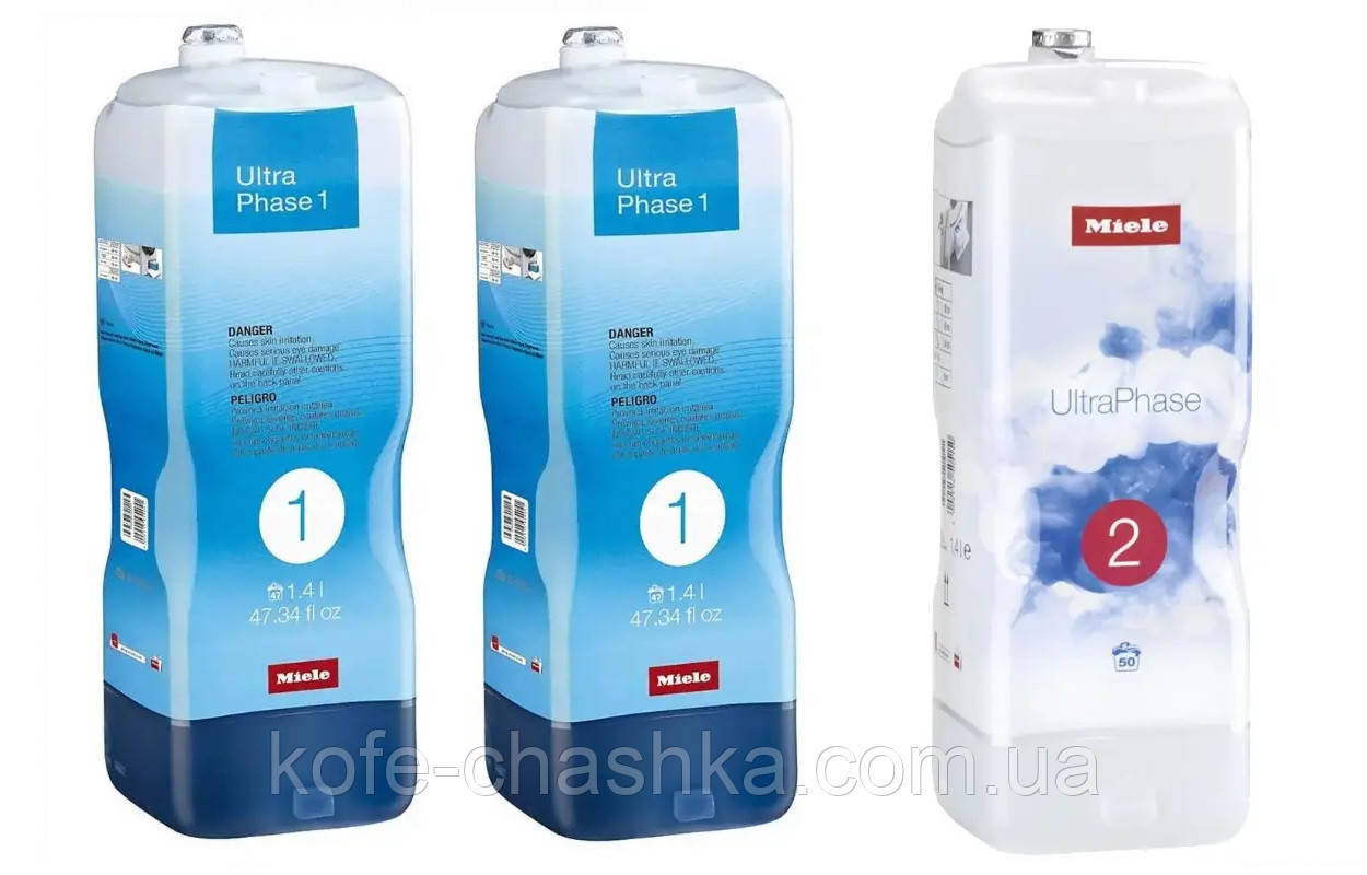 Засіб для прання білизни Miele UltraPhase1 та Miele UltraPhase2 (Двокомпонентний миючий засіб Miele 3шт.)