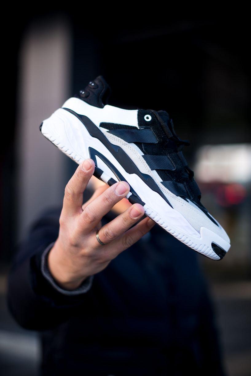 Чоловічі Кросівки Adidas Niteball White Black / Адідас Найтбал 2