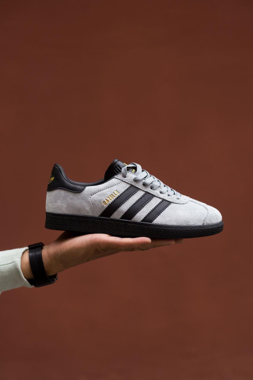 Чоловічі Кросівки Adidas Gazelle Grey Black / Адідас Газелі