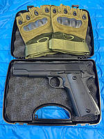 Перчатки в Подарок !! Страйкбольный Металлический Пистолет Сolt M1911 игрушка !!!