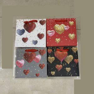 Пакет подарунковий паперовий M "Hearts" 32*26*12см., R91277-M