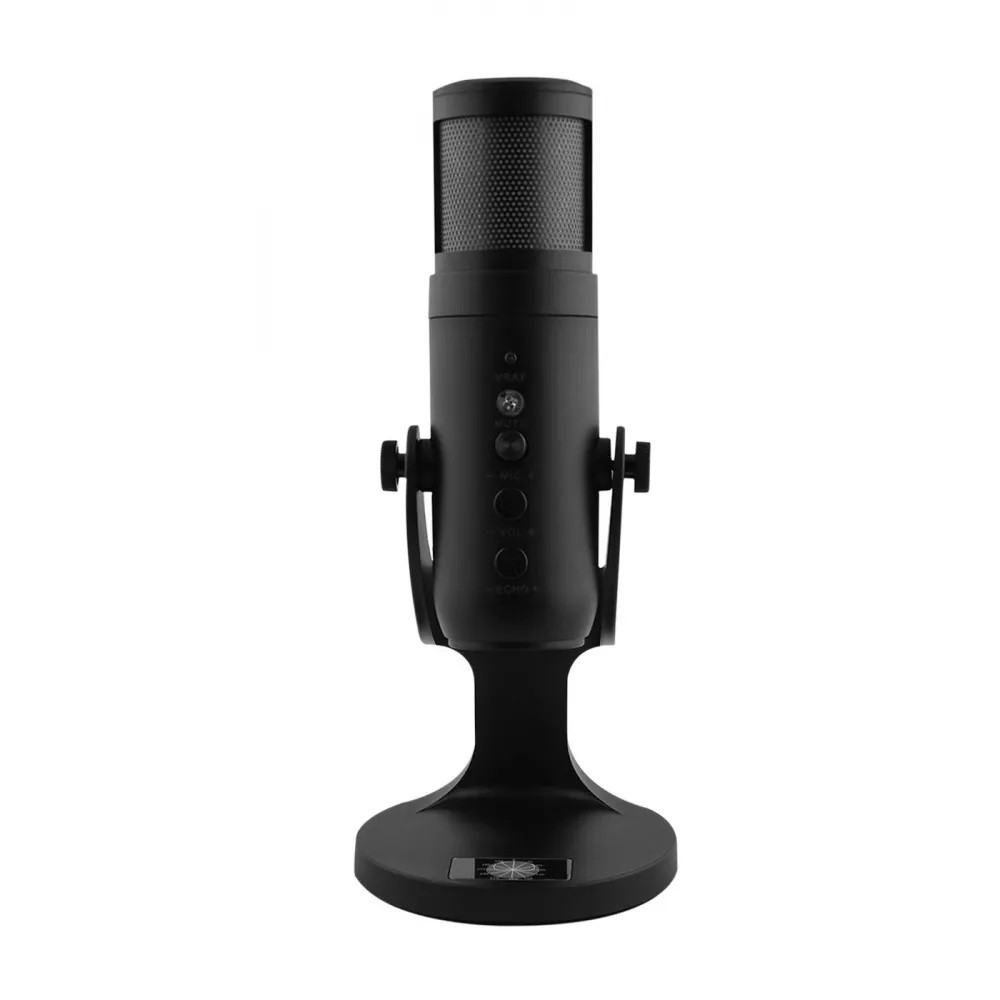 Мікрофон студійний конденсаторний rgb-підсвічування mu900 чорний