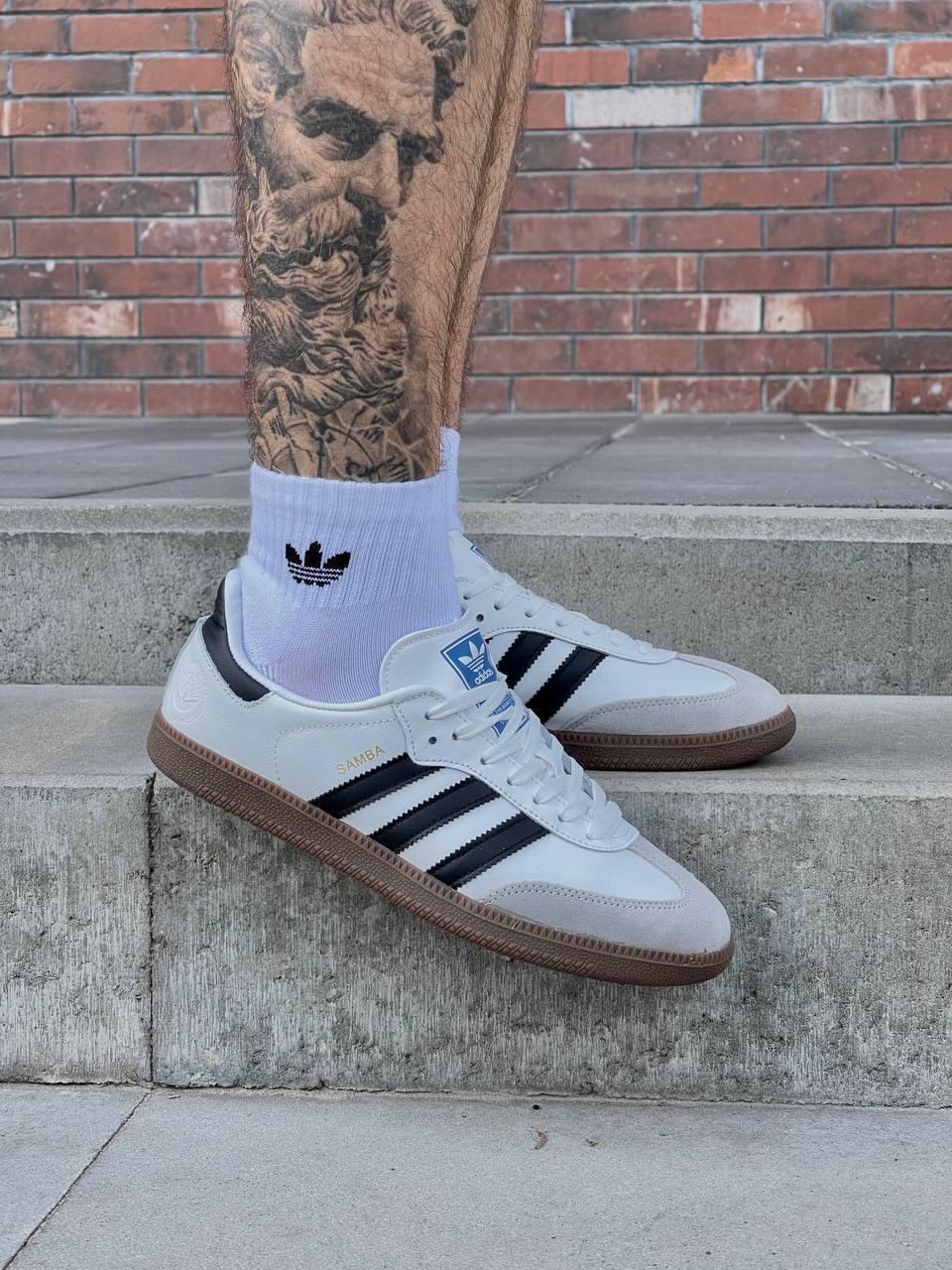 Кросівки Adidas Humanrace Samba White Black / Адидас Х'юманрейс Самба