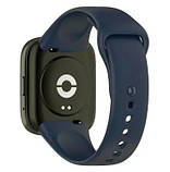 Силіконовий ремінець для Redmi Watch 3 Active / Redmi Watch 3 Lite (Midnight blue), фото 3