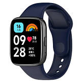 Силіконовий ремінець для Redmi Watch 3 Active / Redmi Watch 3 Lite (Midnight blue), фото 2