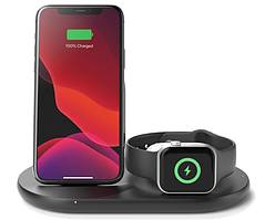 Бездротовий зарядний пристрій Belkin Induction 3in1 (iPhone, Apple Watch, AirPods) (WIZ001VFBK)