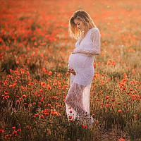 Сукня / Прозора сукня довга в підлогу 46 р. Сукня для фотосесій для шлюбної ночі Гіпюр