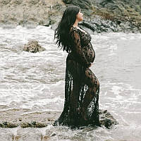 Сукня / Прозора сукня довга в підлогу 48- 50 р. Сукня для фотосесій для шлюбної ночі Гіпюр