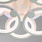 Світлодіодна люстра 150 Вт з підсвічуванням основи та пультом д/к колір каркасу білий D-9133/4+4WH LED 3color dimmer, фото 5