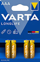 Батарейка Varta AAA Longlife 4103 (LR03) MN2400 1.5V B4 Alkaline, 4шт