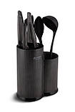 Набір кухонних ножів із кухонним приладдям 9 предметів Edenberg EB-7811 Набір ножів із підставкою, фото 4