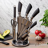 Набор кухонных ножей на подставке 8 предметов Edenberg EB-905 Набор ножей из нержавеющей стали