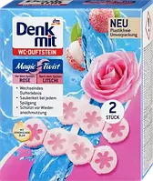 Denkmit WC Duftstein Magic Twist Підвісний блок для унітаз з ароматом троянд і личи 2 шт