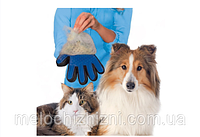 Перчатка для чистки животных PET Brush GLOVE, массажная перчатка, для животных! Скидка