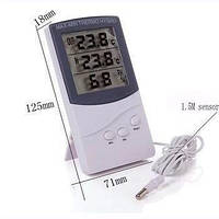 Цифровой термометр гигрометр TA 318 + выносной датчик температуры, электронный термометр! Скидка