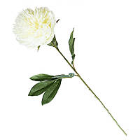 Штучна квітка півонія 85 см білий