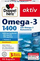 Doppelherz Omega-3 1400 Kapseln Риб'ячий жир Омега-3 1400 мг 90 шт.