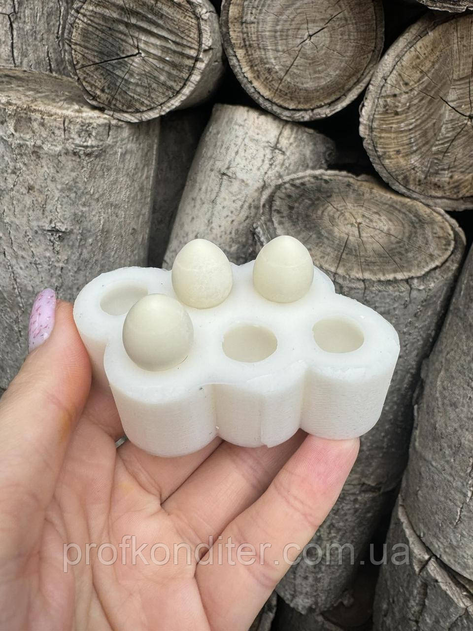 Ексклюзив! Авторский силіконовий молд для шоколаду та ін  "ЗД яйця по 2 см", фото 1