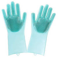Перчатка для мойки посуды Gloves for washing dishes, Перчатки щетка для уборки дома, Силиконовые перчатки, в!