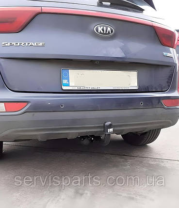 Фаркоп Kia Sportage 4 QL 2015-2018 (Кіа Спортейдж 4) польський, без підрізу бампера, фото 2