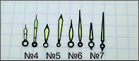 Стрілки для годинника Победа. Стрілки для наручних часів. Деталі для годинника. Запчастини для годинника.