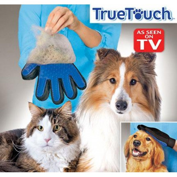 Перчатка для вычесывания шерсти с домашних животных True Touch Pet Gloves! Скидка - фото 3 - id-p2138979356