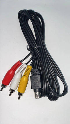 Відео шнур штекер mini din 9pin - 3 штекер RCA (1.5 метри), фото 3