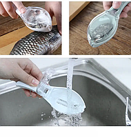 Ручная чистка рыбы с контейнером, устройство облегчающее процесс чистки рыбы для удаления чешуи