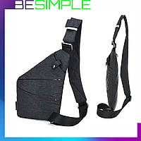 Мужская сумка мессенджер Cross Body 30х22х15 Черная, Elite