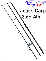 Карповое удилище Boya By Tactics Carp 3.6м 4lb (кольцо 50мм) штекерное, 3 секции