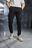 Мужские спортивные штаны карго Fast Traveller черные, котоновые весенние повседневные брюки джоггеры LOV