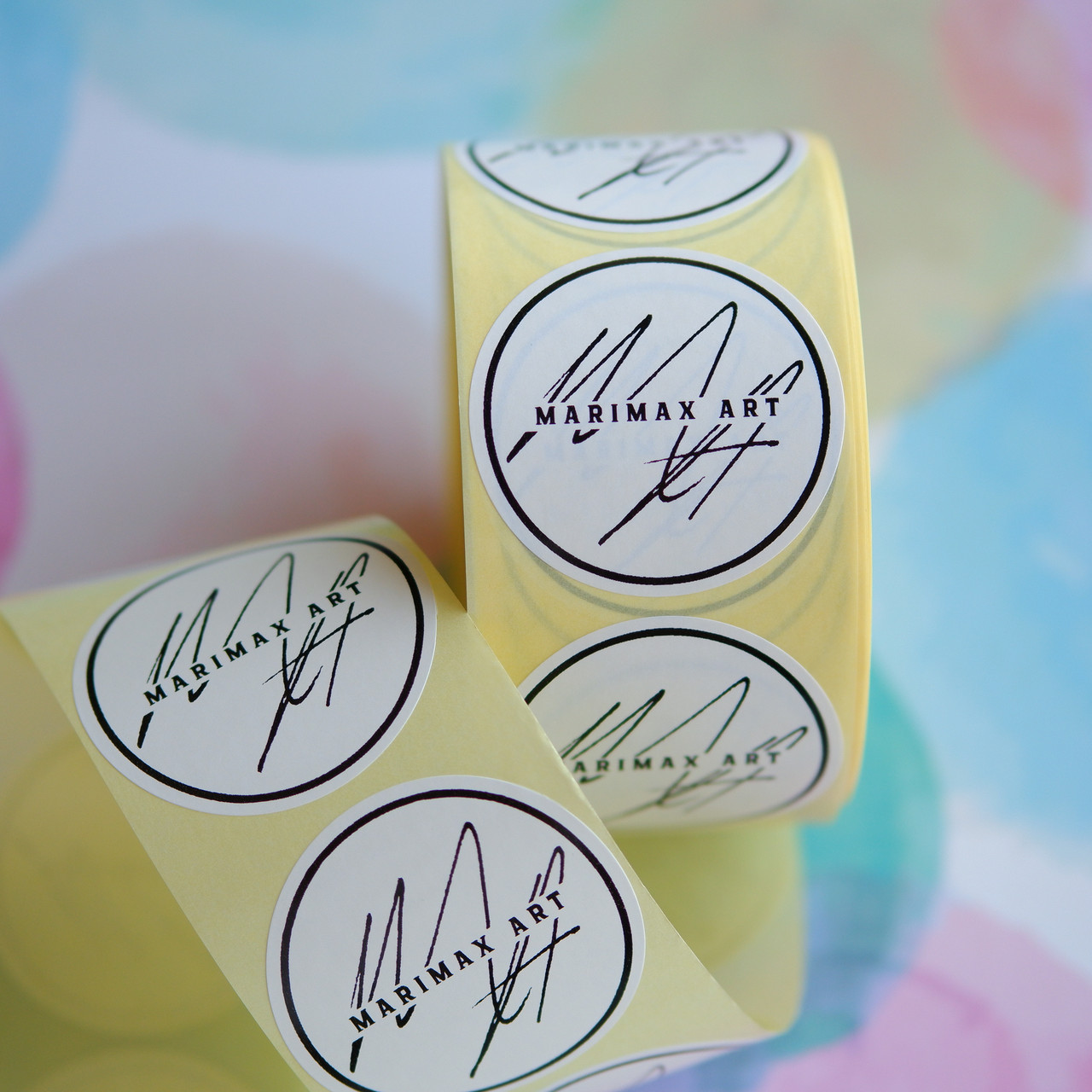 Заказать наліпки з логотипом 50мм, наклейки в рулоні, рулонні наклейки ...