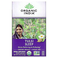 Organic India Чай с тулси для сна без кофеина. 18 пакетиков, 32,4 г