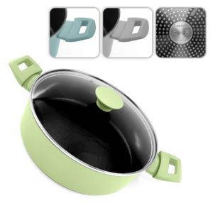 Каструля з кришкою лита мармур "Megastone" інд. дно 24*7.3см 10372-24S