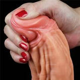 Фалоїмітатор Dual-Layered Silicone Cock 10" Flesh, фото 3