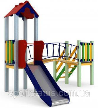 Дитячий комплекс СОНЕЧКО гірка пластик висота кріплення 1.10 або 1.26 м