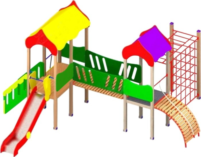 Дитячий комплекс КАРАБАС, гірка пластик висота спуска 800 мм, або 1000 мм.