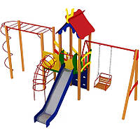 Дитячий комплекс МАЛЮК, гірка пластик висота кріплення 1.10 м або 1.16 м