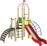 Дитячий комплекс НІКА+ , гірка пластик висота спуска 1.10 або 1.26 м