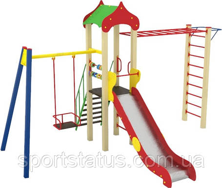 Дитячий комплекс СПОРТІШКА , гірка пластик висота спуска 800 мм, або 1000 мм., фото 1