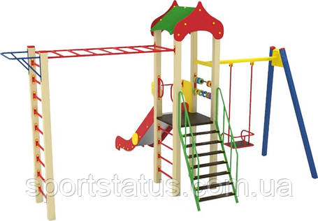 Дитячий комплекс СПОРТІШКА , гірка пластик висота спуска 800 мм, або 1000 мм., фото 2