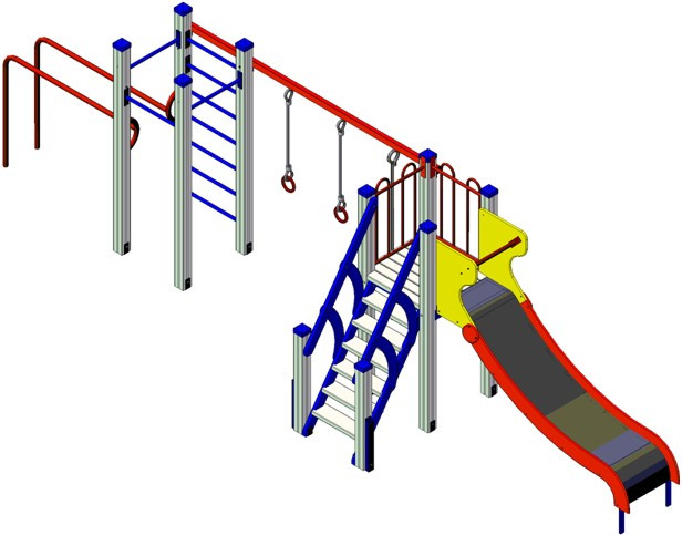 Дитячий комплекс "Кубік" СТАНДАРТ ГОРОДОК, без даху