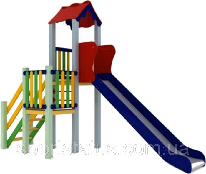 Дитячий комплекс ЗАТИШОК гірка пластик висота кріплення 1.10 або 1.26 м