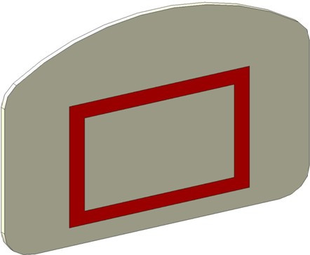 Щит стрітбольний "Кубік", без кріплення, фанера, 0,8х1,0 м